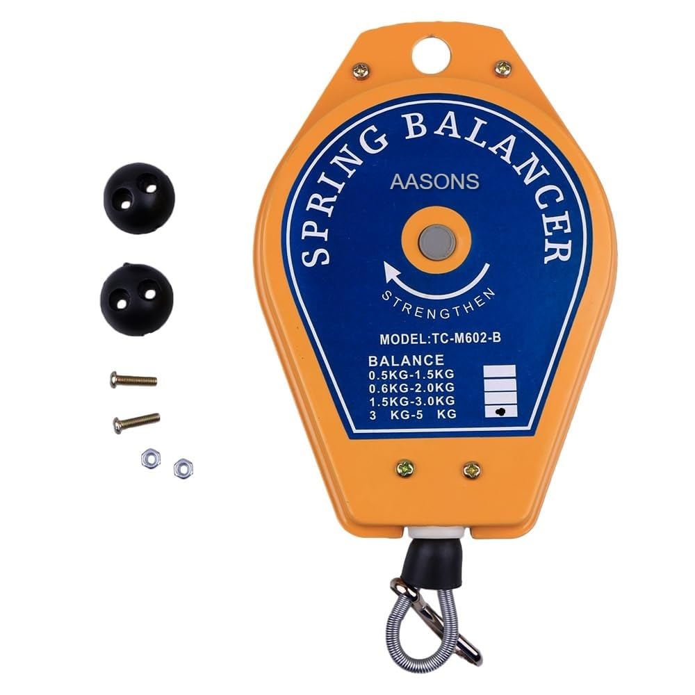 AASONS Spring Balancer, 3 to 5 kgs Bearing Retractable Tool Fixture Holder for Assembly-line | Spring Scale Screwdriver Hanging Tool Torque Wrench Hanger Steel Wire Rope Assembly-Line Retractable-picture-11