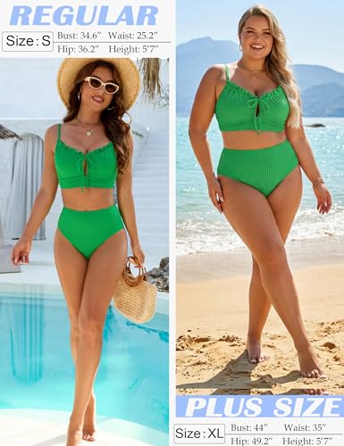 Image of BMJL Womens High Waisted Bikini Sets Tummy Control Swimsuit Swim Suit 2026