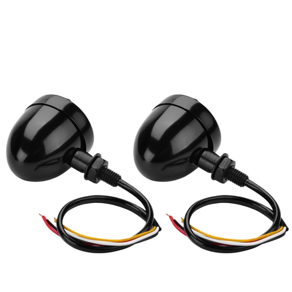 Luces Intermitentes LED Ámbar para Motocicleta Par M10 Compatibles con Cruceros y Motos Personalizadas