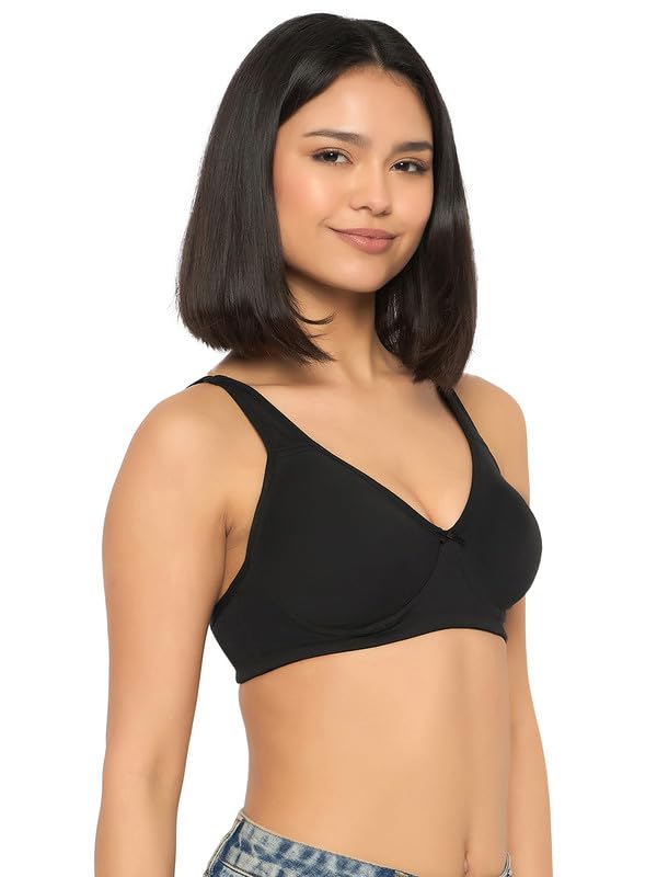 Image of Clovia Women's Cotton Solid Non-Padded Full Cup Wire Free T-Shirt Bra