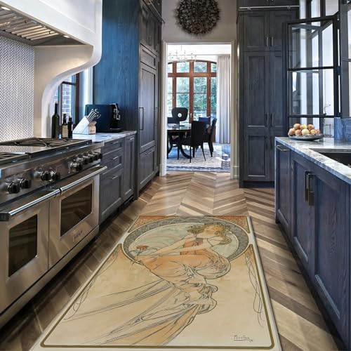 Tapis Alphonse Mucha grand format 90x150cm tapis de sol esthétique