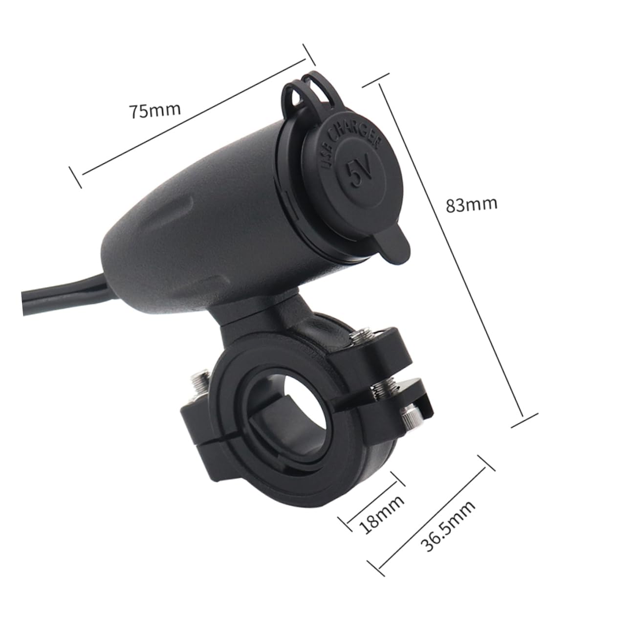UKCOCO 4.8a Cargador USB para Moto Función de Carga Rápida Adaptador de Corriente para Motocicleta Compatible Smartphones y Uso Ruta