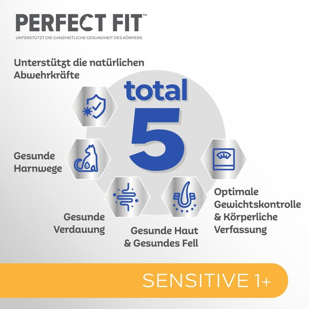 PERFECT FIT Adult Trockenfutter für erwachsene, sensitive Katzen ab 1 Jahr - Truthahn, 7 kg (1 Beutel)