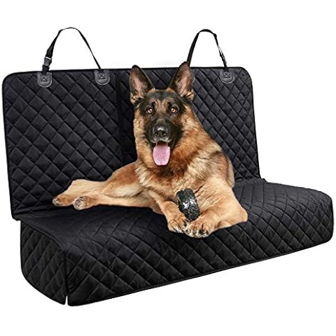 DakPets Dog Car Seat Covers - Pet Car Seat Cover Protector - Waterproof, Scratch Proof, Heavy Duty and Nonslip Pet Bench Seat Cover - Middle Seat Belt Capable for Cars, Trucks and SUVs Cover