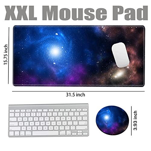 Image of Galaxy Mouse Pad Gaming 31.5x15.75 inch Desk Mat Large Mousepad XXL Extended Computer Mat Non Slip Office Work Home