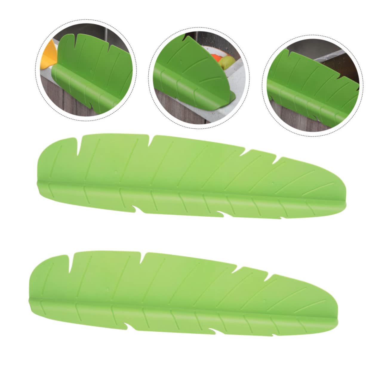 FUNOMOCYA Splash Guard for Kitchen Island Sink 2 Pieces Baffle Plate Easy to Clean Oil-resistant Sturdy