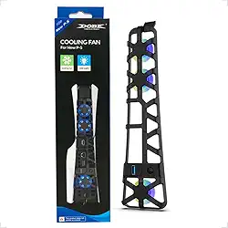 Cooler Fan Externo USB Ventilador para Resfriamento 3 Ventoinhas Led Compatível com Ps5 Slim (Preto)