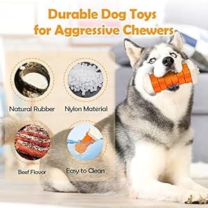 Tough-Dog-Toys-for-Aggressive-ChewersDog-Puzzle-Toys-Indestructible-Dog-Toys-Interactive-Dog-Chew-Toys-with-Beef-Flavor-Rubber-Dog-Enrichment-Toys-for-SmallMediumLarge-Dogs - Cucciolini Doodles   Tough-Dog-Toys-for-Aggressive-ChewersDog-Puzzle-Toys-Indestructible-Dog-Toys-Interactive-Dog-Chew-Toys-with-Beef-Flavor-Rubber-Dog-Enrichment-Toys-for-SmallMediumLarge-Dogs