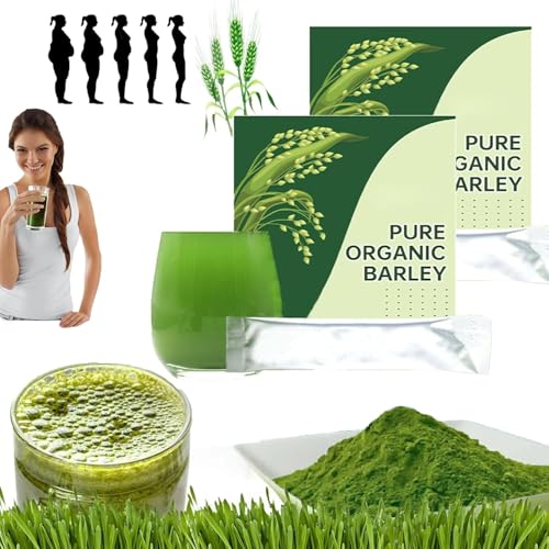 Naveta Polvo de hierba de cebada 100% orgánico puro, polvo de jugo de hierba de cebada orgánico, polvo de hierba de cebada, salud inmune y apoyo digestivo, fácil de usar, unisex, apto para veganos