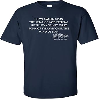 Gadsden and Culpeper Thomas Jefferson T-Shirt - Hostility to Tyranny - Blue