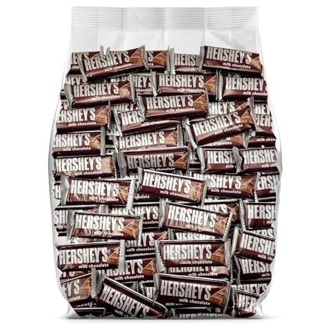 Hershey Milk Chocolate Bars Bulk Candy - 65 Individually Wrapped Chocolate Bars - Bulk Chocolate Candy Individually Wrapped for Sharing and Snacking - Hershey Chocolate Candy Bulk Pack - 65 Snack Size Hershey bars Bulk Bag (2 Pounds) Cover