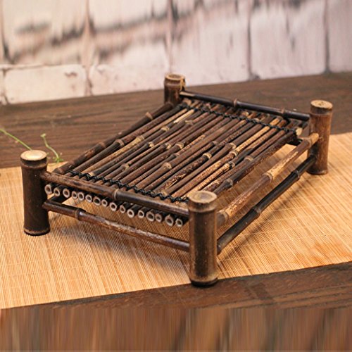 Mesa de chá de bambu clássica chinesa da Homozy – 25 x 13 x 6,5 cm