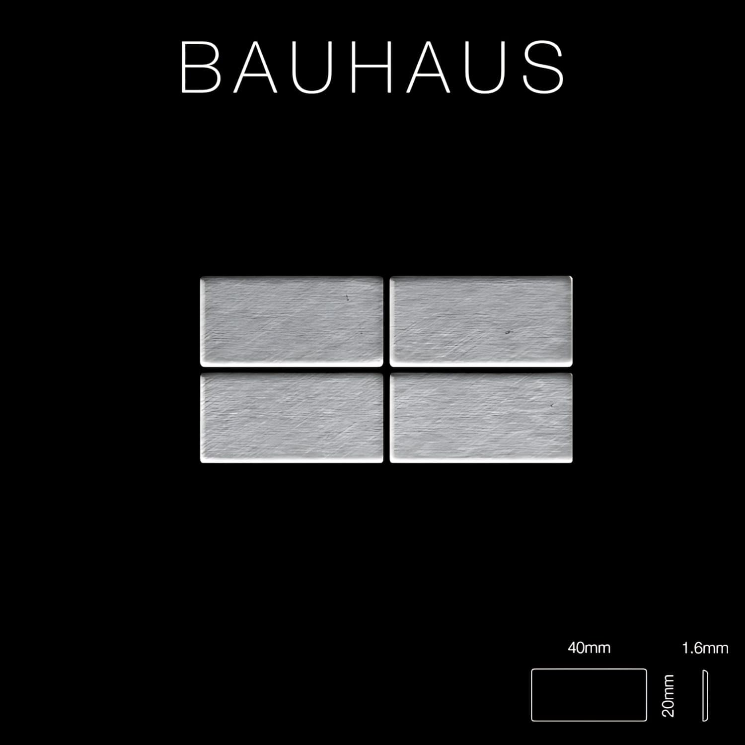 Mozaika płytka masywna metal stal szlachetna morska szczotkowana w kolorze szarym 1,6 mm grubości ALLOY Bauhaus-S-S-MB 1,05 m2