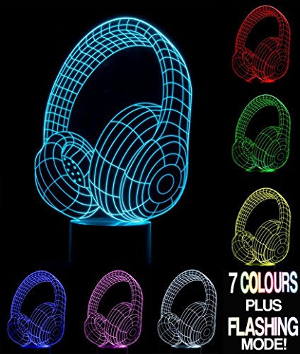 Preisvergleich Produktbild OPTISCHE ILLUSION 3D KOPFHÖRER LAMPE