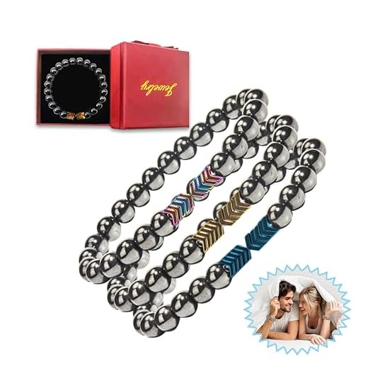 AGSIXZLAN 3 Pcs Magnetic Bracelet For Women Men - Hematite Weighted Stainless Steel Triple Bracelet,With Beautiful Jewelry box，Adjustable, Stackable, Personalized Bracelet,Best Friend Holiday Gift