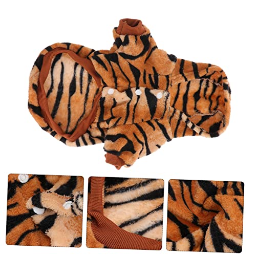 Disfraz para perro con capucha estilo tigre 28x42 cm miniatura 5