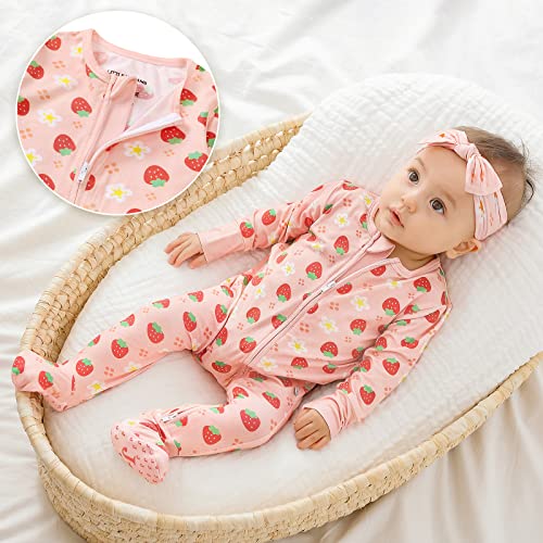 Zippered Viscose from Bamboo One-Piece Baby Clothes Footie Sleepers Rompers 0-36 Months3