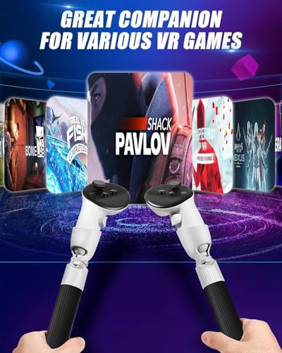 Image of New World VR Game Handle for Meta Quest 3S, Quest 3 and Oculus Quest 2 Controller Accessories,2-In-1 Long Arms for Gorilla Tag,Beat Saber,VR Handle Attachments Controller Extension for Quest 3 /3S & 2