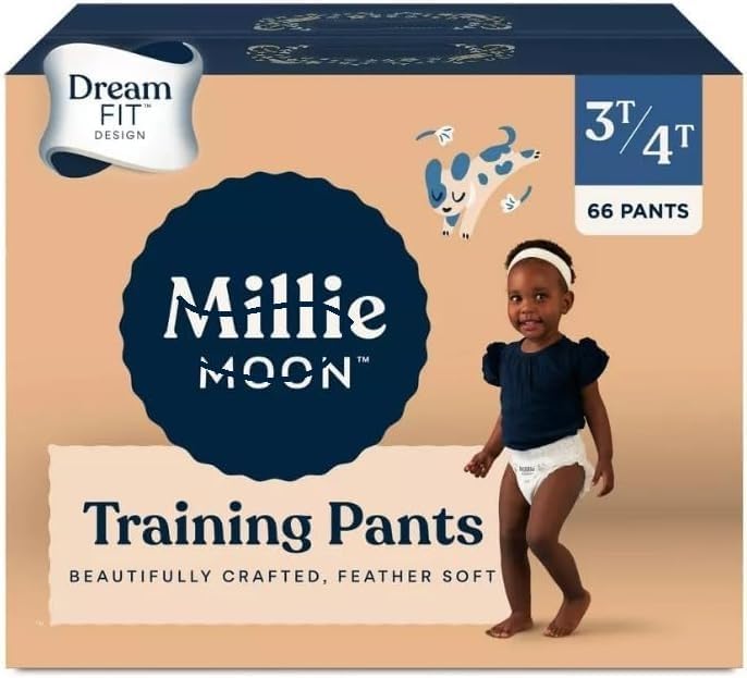 Millie Moon Training Pants up to 12 Hours of Leak Protection and Softness for Ultimate Comfort Size 3T-4T - 66 Count