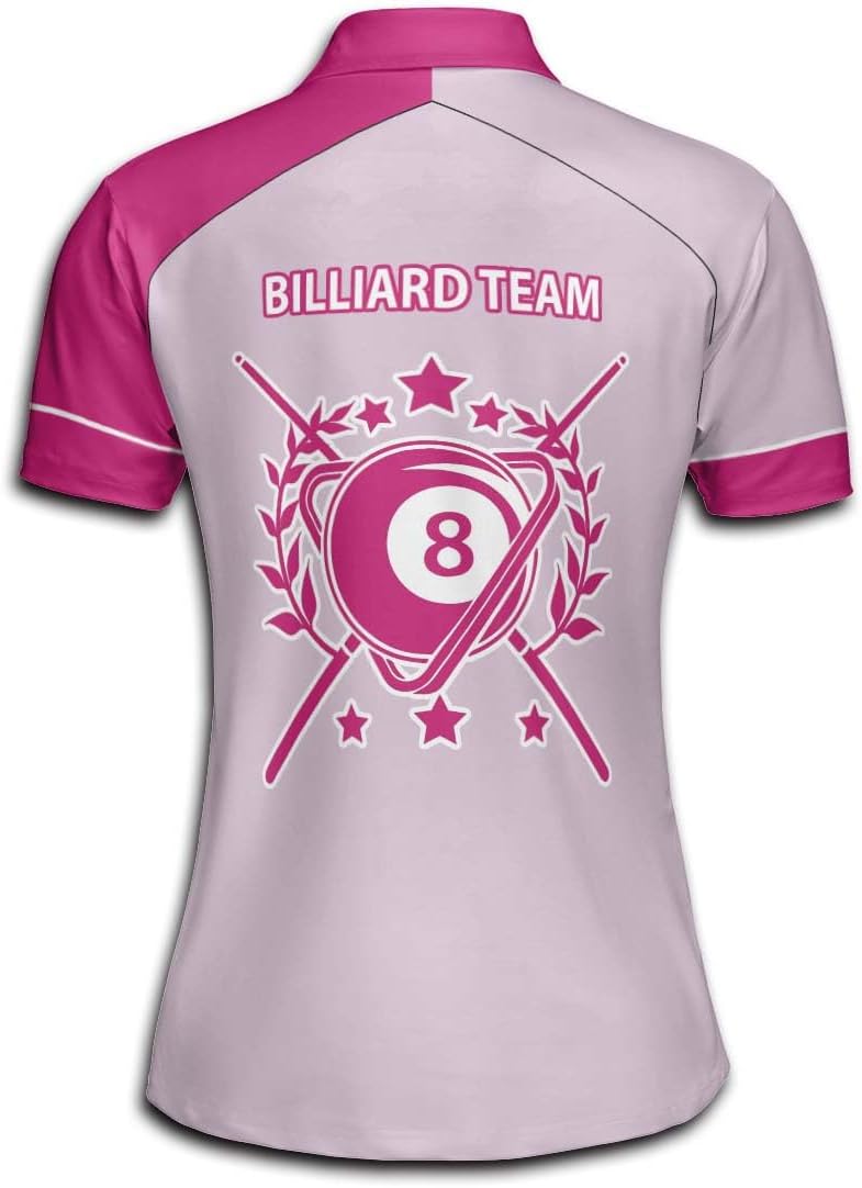 Personalized Billiard Polo Shirt for Women, Custom Name Polo Shirt Girls and Women, Sizes S-5xl