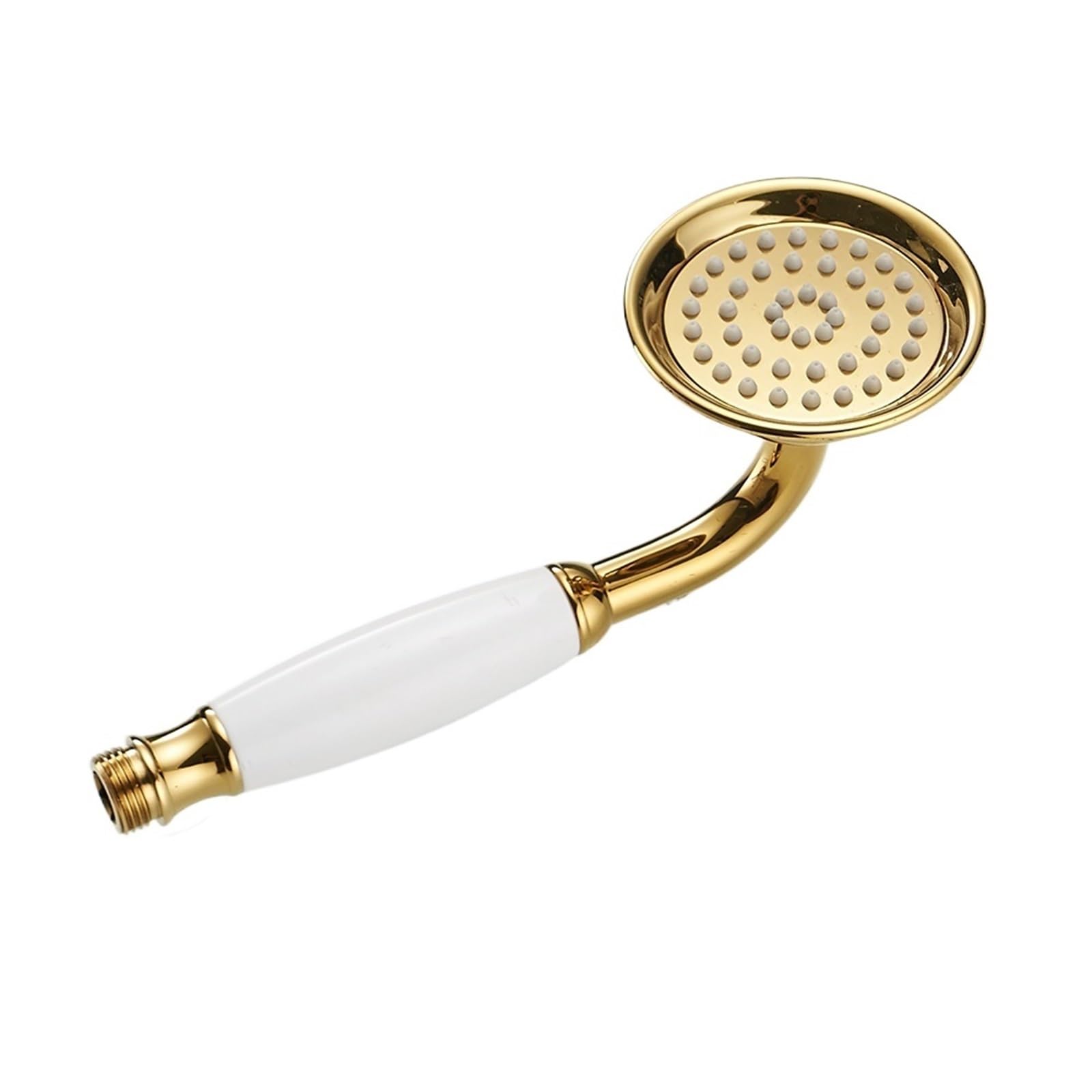 Shower Head Shower Heads Antique Brass Bathroom Hand Held Sprayer Head Black Gold Chrome &Porcelain(Gold-White)