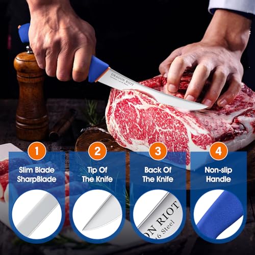 Snapklik.com : DRAGON RIOT 6 Inch Boning Knife, Flexible Curved Blade ...