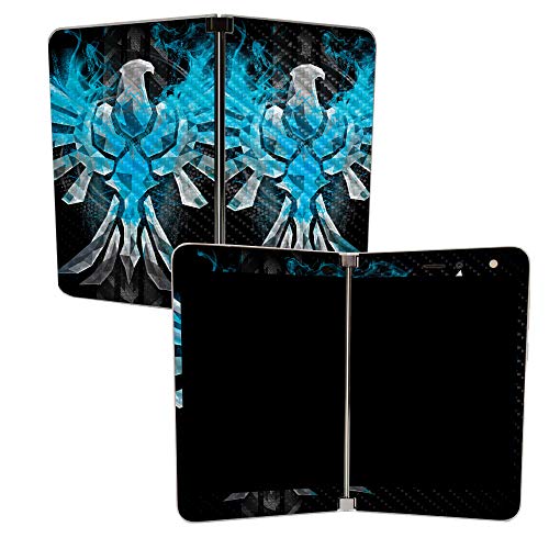 Image of MIGHTY SKINS MightySkins Carbon Fiber Skin for Microsoft Surface Duo - Blue Reborn | Protective, Durable Textured Carbon Fiber Finish | Easy to Apply, Remove, and Change Styles | Made in The USA