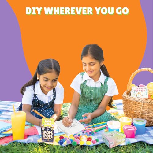 Image of Kalakaram Mini DIY Sequin Art Pouch Making Craft Kit | DIY on the go | Perfect for Gifting | Birthday Gifting | Return Gift for Parties | Kids Aged 4,5,6,7