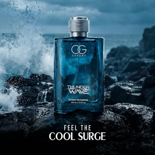Image of Thunder Wave Extrait De Parfum | India's First Perfume with Discovery Set for Men Inside | Long Lasting Premium Perfume Gift Set for Man | 112ml (1x100ml + 4x3ml)