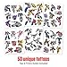 Transformers Temporary Tattoos for Kids (50 pack). Made in the USA w Certified Safe Ink. Birthday Party Supplies and Party Favors Kit. Bulk Temporary Tattoos Stickers Set for Girls and Boys.