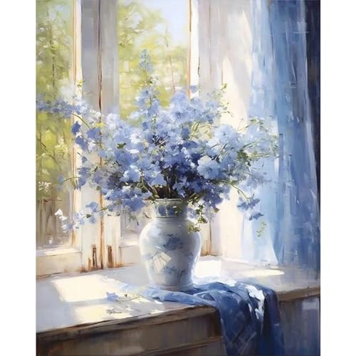 Nzhidey Flowers Paint by Numbers Kit for Adults-Flowers Paint by ...