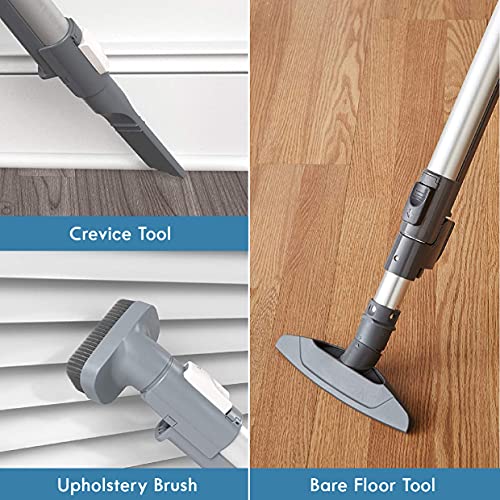 Image of Kenmore BC3005 Pet Friendly Lightweight Bagged Canister Vacuum Cleaner with Extended Telescoping Wand, HEPA, 2 Motors, Retractable Cord, and 4 Cleaning Tools, Blue