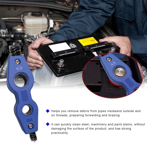 image for Ohleats Battery Terminal Cleaning Brush, 4 in 1 Anti-Corrosion Car Bat