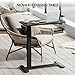 FLEXISPOT H7 Adjustable Overbed Bedside Table with Wheels Pneumatic Mobile Standing Desk Laptop Desk Rolling Computer Cart Movable Overbed Tables Hospital Home Use(27.6