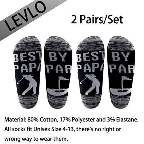 LEVLO Papa Golf Gift Best Papa Golf Socks Best Papa By Par Cotton Socks Father’s Day Dad Men Birthday Gift2