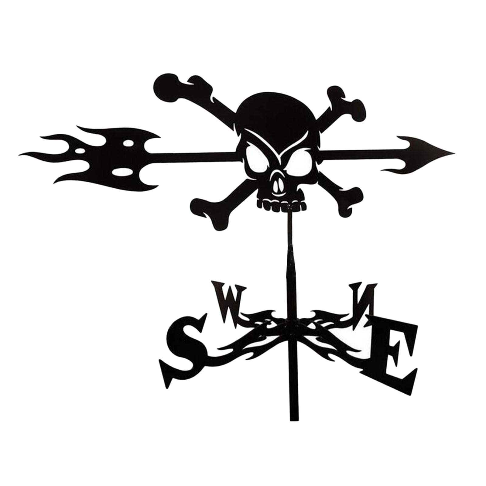 Weather Vane Yard Wind Direction Indicator Kit Bracket Weathervane Skull-image-38