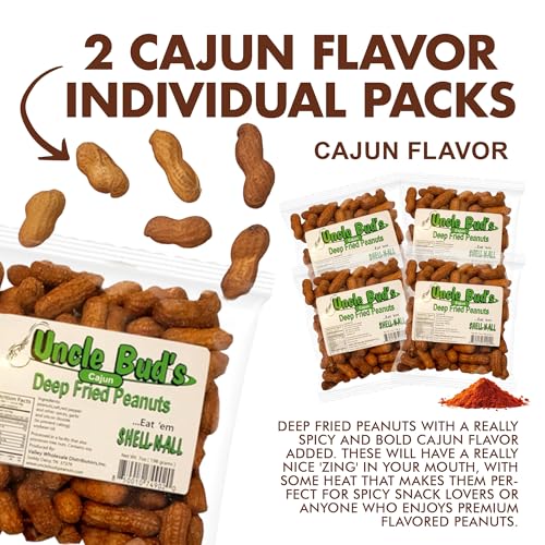 Image of Uncle Bud's Deep Fried Peanuts, Cajun Flavor - 2 Pack