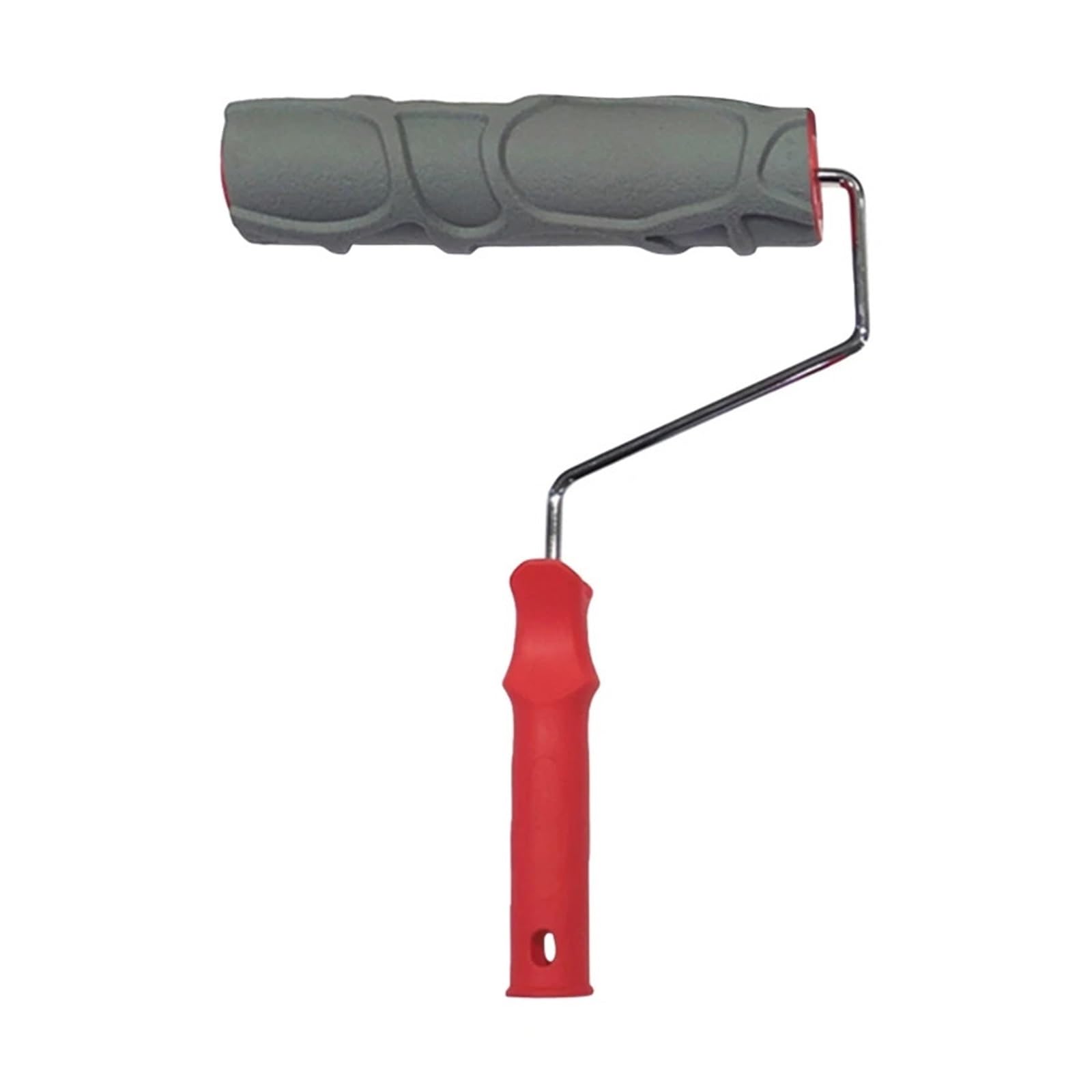 Rodillo de pintura con patrón, herramienta de construcción de goma, cilindro de estampado portátil, sello, cepillo decorativo, cepillo de imitación de 10" cuicui