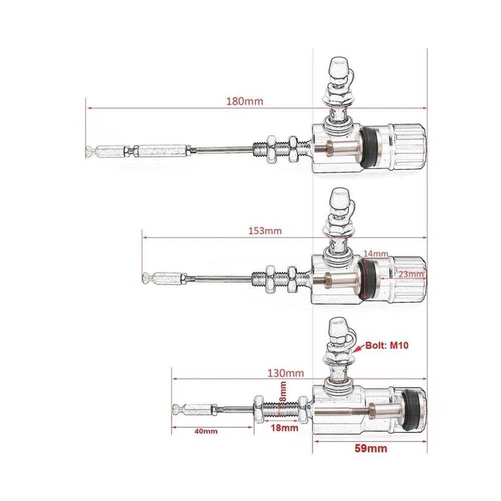 Flessibile olio Tubo Freno A Pedale Posteriore Atv Dirt Pit Bike Tubi Intrecciati Leva Cilindro Principale Del Motociclo Frizione Idraulica Tubo Flessibile Dell'olio Moto Tubo Idraulico Freno(Gold,09)