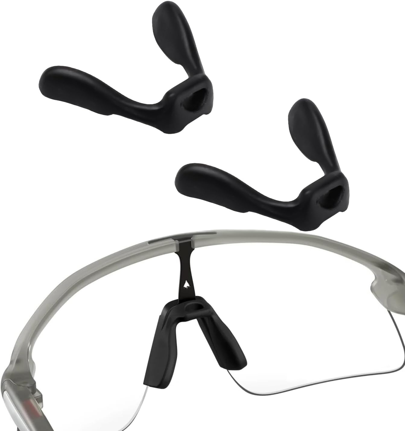 2 Pieces Replacement Nose Pads for Oakley Stunt Devil OO9517/Stunt Devil S OO9518/Stunt Devil A OO9525 Sunglasses, Black Small Size Soft Nose Piece Guard
