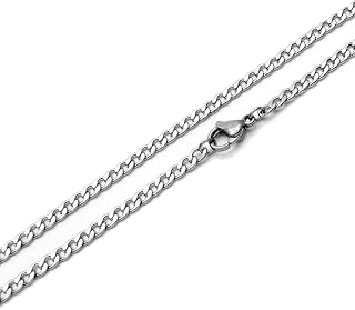 Correntinha Masculina 3mm Cordão Grumet Prateado Aço Inox
