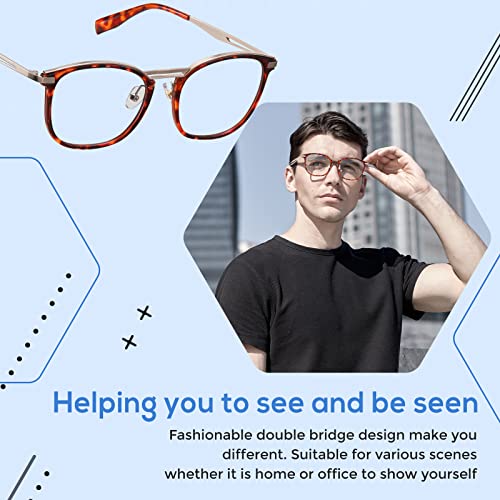 Image of DUCO Blue Light Blocking Glasses For Men Blue Ray Glasses Oversized Computer Glasses Retro Square Fashion Eyeglasses 5223