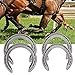 Spryflower 4Pcs Aluminum Alloy Horseshoe Kit, Durable Horse Shoe for Riding and Hard Ground, Anti - Slip Wear - Horseshoes with Type 4/5/6 Options for Active Horses (Type 5(8.3 X 8.3 X 3.5in))