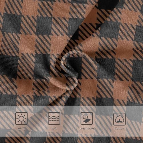 Girls Underwear Toddlers 2t Cotton Panties for Girl Print Briefs Kids Undies Classic Buffalo Plaid Black Brown3