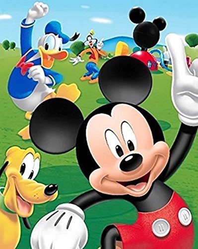 Disney Mickey Mouse, Donald Duck, Goofy, and Pluto Club House Super Soft Plush Oversized Twin Size Blanket