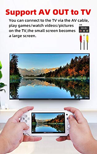 HLF 4.3インチ レトロビデオゲームコンソール 2200ゲーム構築 複数のエミュレーター用 デュアルジョイスティック 人間工学 外観 インスタント保存/ロードをサポート ポータブルコンソールゲームプレーヤー MP3/4ギフト(ブラック)