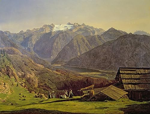 Pintura de lienzo decorativa para salones elegantes con paisaje de Waldmuller