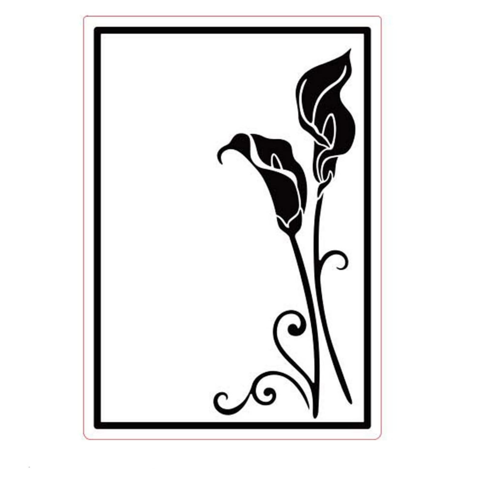 arriettycraft Calla Lily Texture 3D Large Plastic Embossing Folders for Card Making or Journaling Flowers DIY Template Photo Album Paper Handmade Scrapbooking Craft Decoration Mold