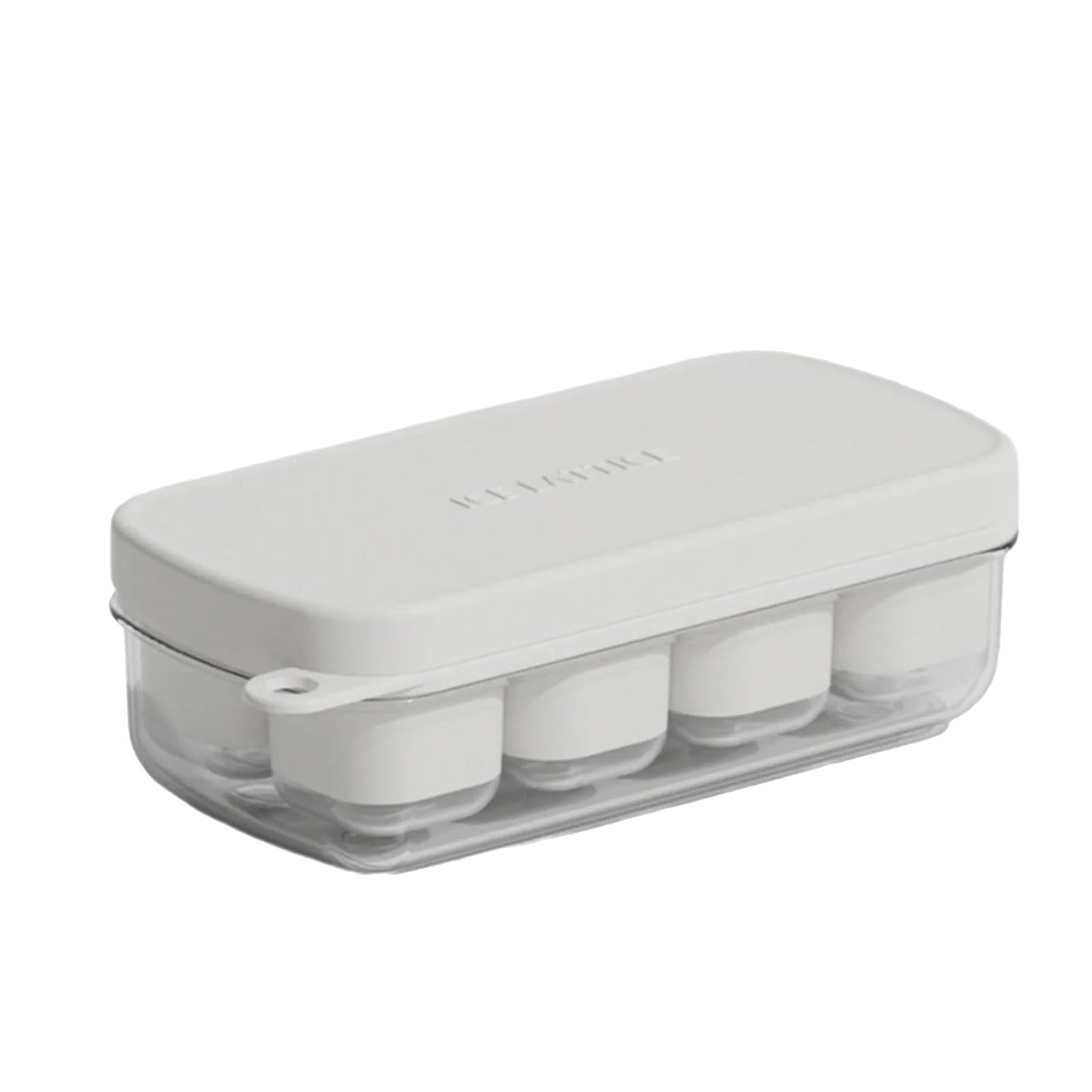 Kalttoy White Ice Cubes Tray With Lid For Freezer Cocktails Drink Food Grade Silicone Ice Tray With Lid Cubes