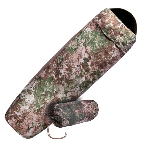 Mil-Tec Trilaminate Cubierta táctil impermeable ligera y transpirable para saco de dormir, con cierre de cremallera | Adecuada para varios sacos de dormir